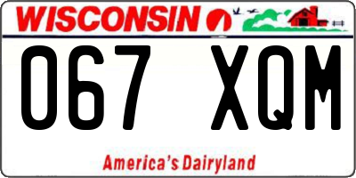 WI license plate 067XQM