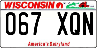 WI license plate 067XQN
