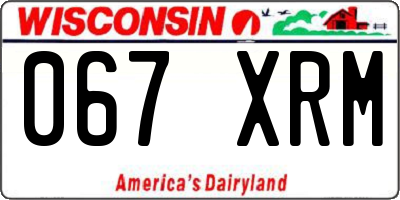 WI license plate 067XRM