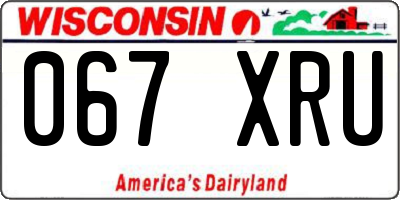 WI license plate 067XRU