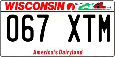 WI license plate 067XTM