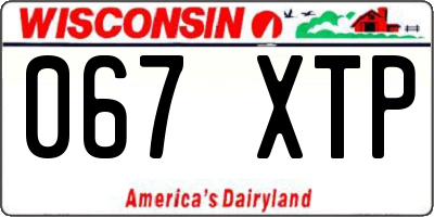 WI license plate 067XTP