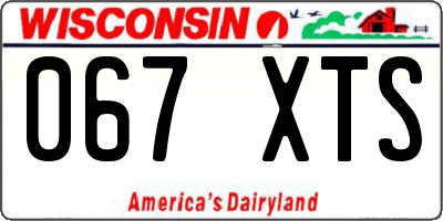 WI license plate 067XTS