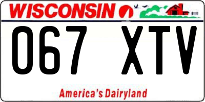 WI license plate 067XTV