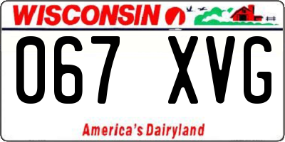 WI license plate 067XVG