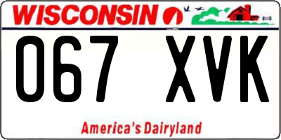 WI license plate 067XVK