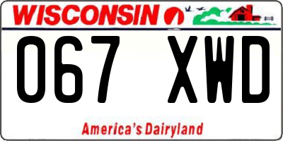 WI license plate 067XWD