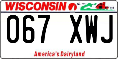 WI license plate 067XWJ
