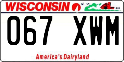 WI license plate 067XWM