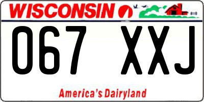 WI license plate 067XXJ