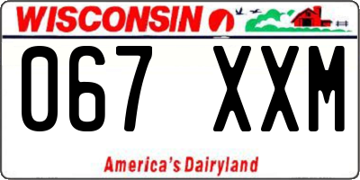 WI license plate 067XXM