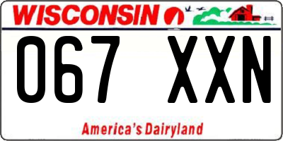 WI license plate 067XXN