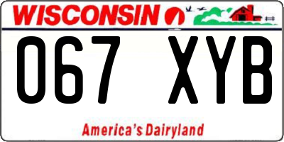 WI license plate 067XYB