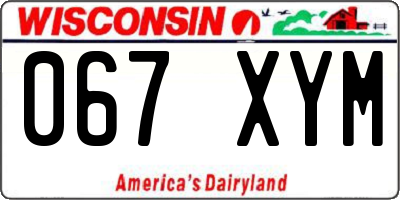 WI license plate 067XYM