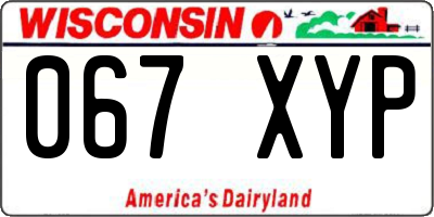 WI license plate 067XYP