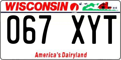 WI license plate 067XYT