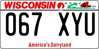 WI license plate 067XYU