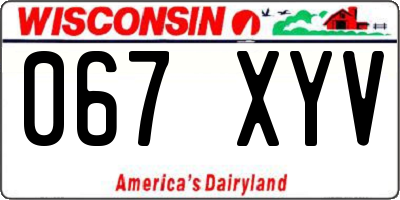 WI license plate 067XYV