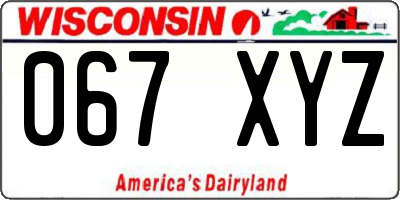 WI license plate 067XYZ