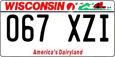 WI license plate 067XZI