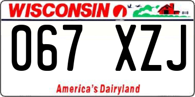 WI license plate 067XZJ
