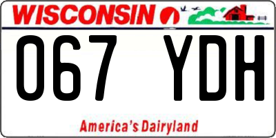 WI license plate 067YDH