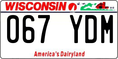 WI license plate 067YDM