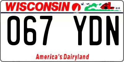 WI license plate 067YDN