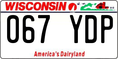 WI license plate 067YDP
