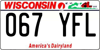 WI license plate 067YFL