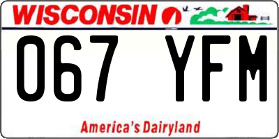 WI license plate 067YFM