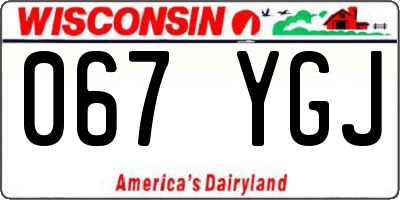WI license plate 067YGJ
