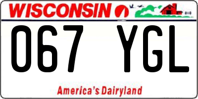 WI license plate 067YGL