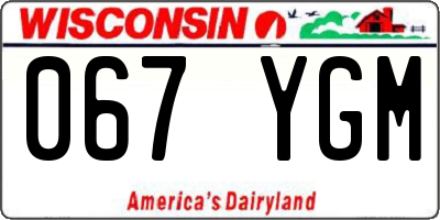 WI license plate 067YGM