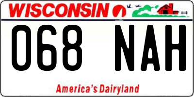 WI license plate 068NAH