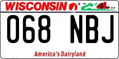 WI license plate 068NBJ