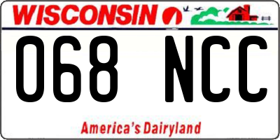 WI license plate 068NCC