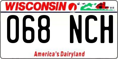 WI license plate 068NCH
