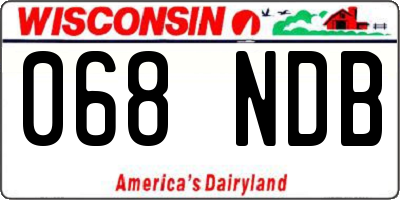WI license plate 068NDB