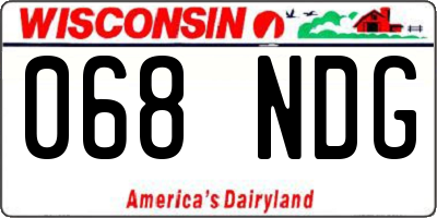 WI license plate 068NDG