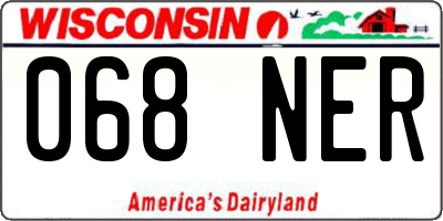 WI license plate 068NER