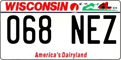 WI license plate 068NEZ