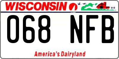 WI license plate 068NFB