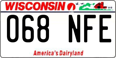 WI license plate 068NFE