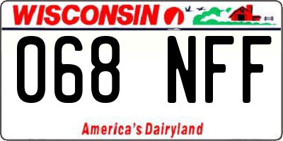 WI license plate 068NFF