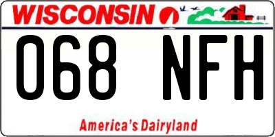 WI license plate 068NFH