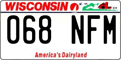 WI license plate 068NFM