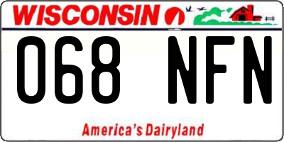 WI license plate 068NFN