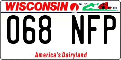 WI license plate 068NFP