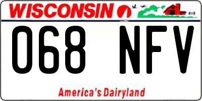 WI license plate 068NFV